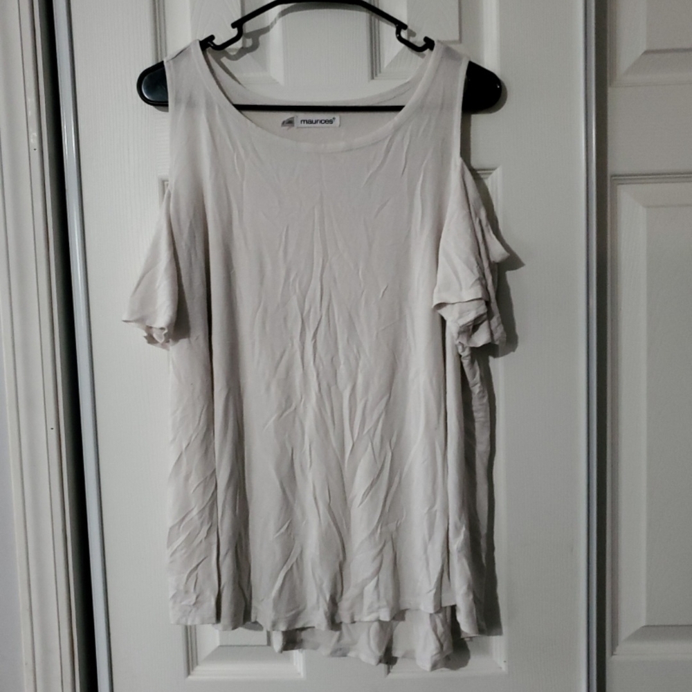 Maurices White Ruffled Tank Top Blouse